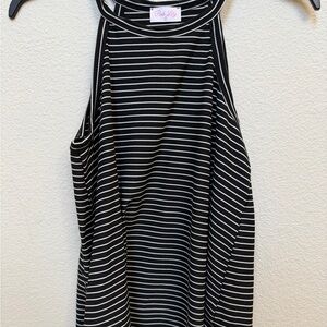 Black and White Striped Tank Top